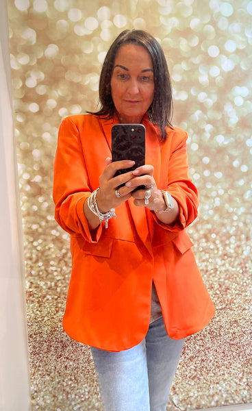 Rouched Sleeve Blazer