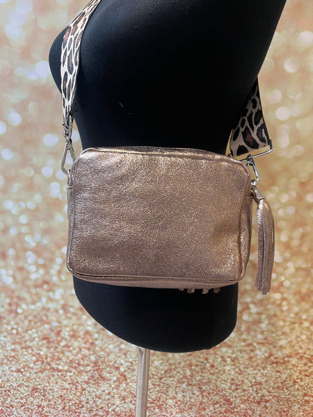 Leather Tassel Bag with Multi Strap