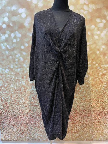 Glitter Twist Front Sparkle Dress