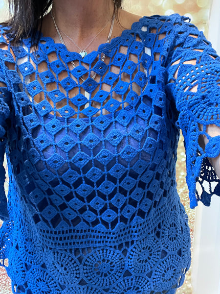 Crochet top with cami