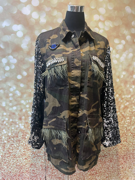 Studded 2025 camo jacket