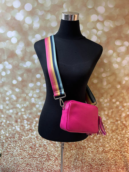 Leather Tassel Bag with Multi Strap