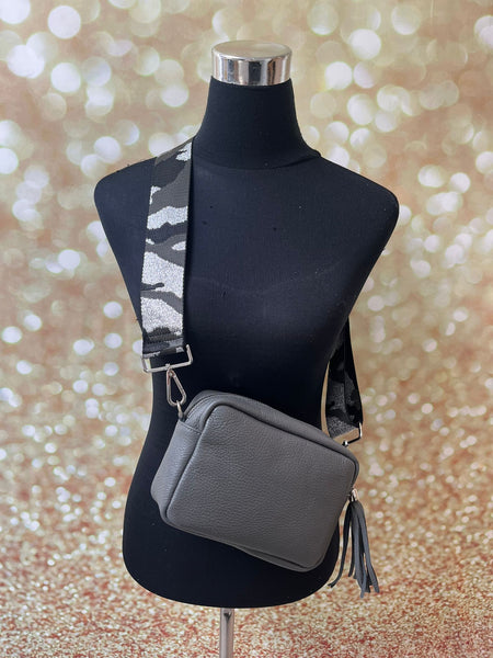 Leather Tassel Bag with Multi Strap