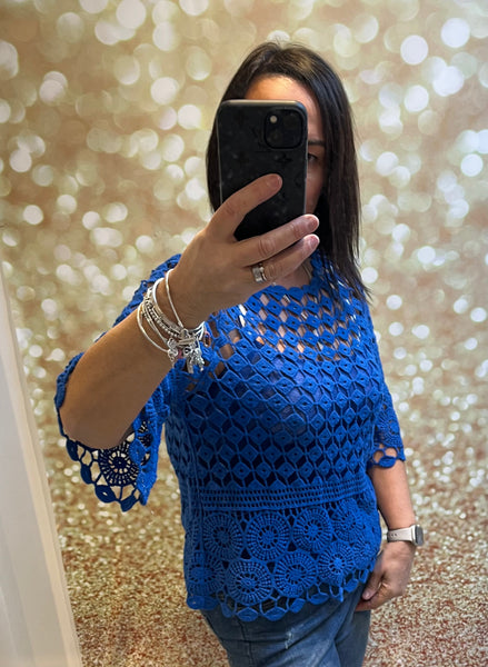 Crochet top with cami